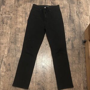 DSTLD Jet Black Straight Leg Jeans